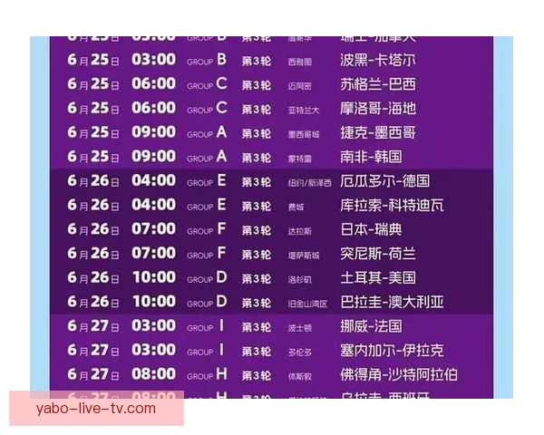 2026世界杯全程对阵赛程安排及重要比赛时间汇总